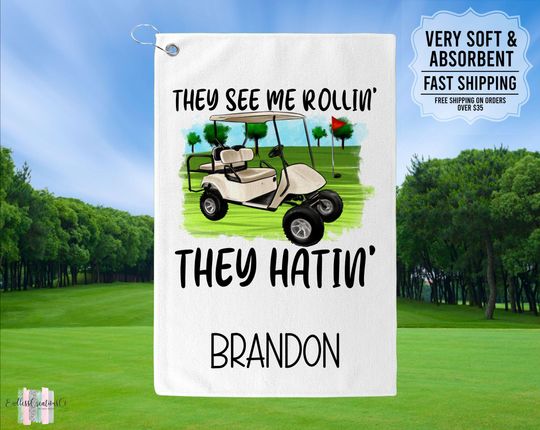 Personalized Funny Golf Towel, Custom Golf Towels For Him, Funny Golf Towel, Gift For Golfer, Custom Golf Towel, Personalized Golf Gifts
