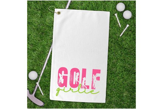 Golf Towels - Retro Golf Girlie Era Towel, Vintage Golf Towel, Golf Lover Gift, Golf Accessories, Golf Towel for Women
