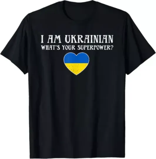 I Am Ukrainian Shirt I Stand with Ukraine Peace Flag Pride T-Shirt