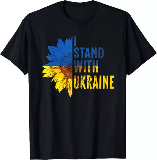 Sunflower Ukraine Flag womens shirts I Stand with Ukraine T-Shirt
