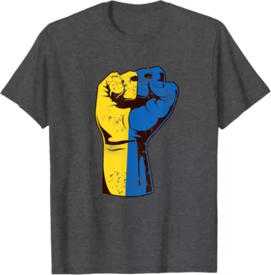 Discover I Stand With Ukraine Ukrainian Flag Fist Ukraine T-Shirt