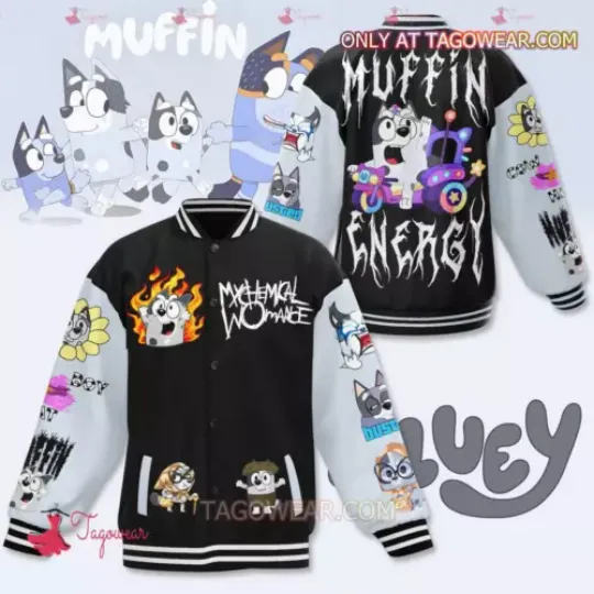 BlueyDad Muffin Energy Baseball Jacket