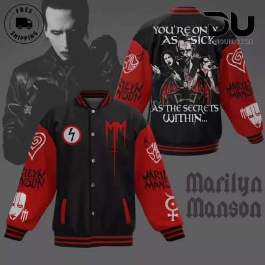 Marilyn Manson – As Sick As The Secrets Within Baseball Jacket