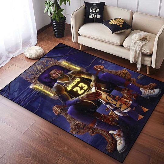 LeBron James Rug, Baketball Rug, Paris Olympics Rug, Lakers Rug, Sport Rug, Basketball Gift Rug, Professional Basketball Player Rug,Lakers23