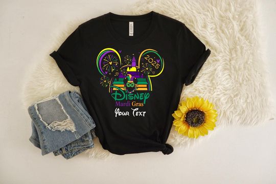 Custom Disney Mardi Gras Shirts, Family Mardi Gras Tshirts, Mardi Gras 2025 Tee, Disneyland Mardi Gras Outfits, Fleur De Lis Shirts