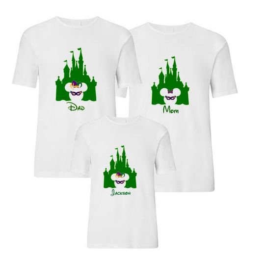 Mardi Gras Mickey Mouse Shirt,  Mardi Gras Minnie Shirts, Custom Disney Family Shirts, Mardi Gras Disney Vacation Group Shirts, Unisex, kids