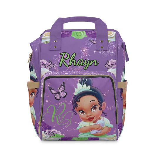 Whimsical Diaper Backpack for Moms, Personalized Baby Bag, Unique Gift for New Parents, Stylish Travel Backpack, Floral Nursery Accessory