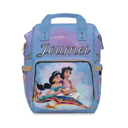 Custom Aladdin & Jasmine (Journei) Diaper Backpack
