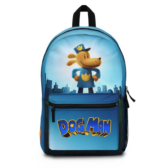 Dog Man Backpack, Cartoon Character Bag for Kids, School Day Essentials, Fun Back to School Gift, Fandom Merchandise