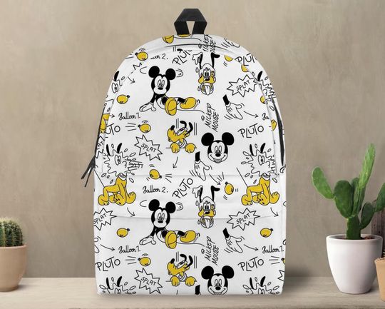 Mickey Disney Custom Backpack, Mickey Disney School Bag, Laptop Backpack, Personalized Gift, Personalized Backpack