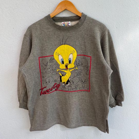 vintage 1996 warner bros tweety looney tune sweatshirt