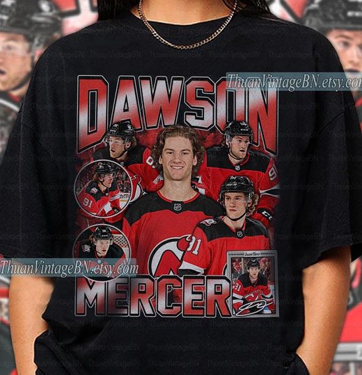 Dawson Mercer shirt, New Jersey Hockey Shirt, Hockey Fan Shirt, Mercer t-shirt, hockey shirt, Hockey player tshirt