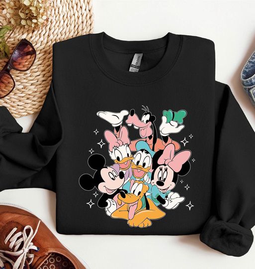 Mickey And Friends Sweatshirt, Disney Trip Sweatshirt,Mickey Friends Sweatshirt Hoodie for Kids Adults Mickey Friends Family Disneyland Gift