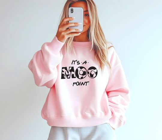 It's a moo point sweatshirt, Cow print tshirt, Friends TV Show sweatshirt, Trendy Friends Fan Sweatshirt, Friends Font, Boxing Day Sale
