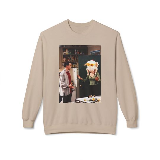 Friends Chandler and Monica Turkey Head Funny Sweatshirt, Thanksgiving Sitcom Fans Gift, Fall TV Show Apparel, Friends TV Series Merch,
