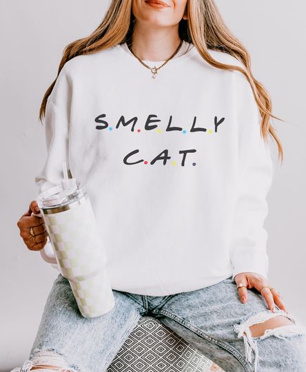 Friends TV Show sweatshirt, Friends Crewneck, Vintage Friends Shirt, Gift for Friends Fans, Smelly Cat Sweatshirt, 90s Tv show, Phoebe Shirt