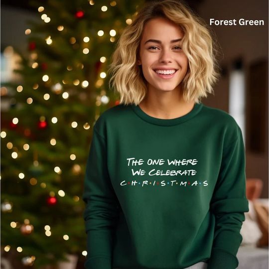 Merry Christmas 2024 Sweatshirt, Friends Tv Show Sweater, Christmas Family Sweater, Family Reunion, The One Where, Oversized Christmas Top