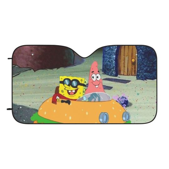 SpongeBob SquarePants Car Sun Shades, Fun Vehicle Accessory, UV Protection Shade, Kids Birthday Gift, Cartoon Car Decoration