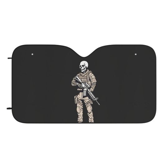 Cool Skeleton Car Sun Shades - Stylish Auto Accessories for Hot Days, Fun Car Decor, Gift Idea, Automotive Sun Protection, Unique Car Cover