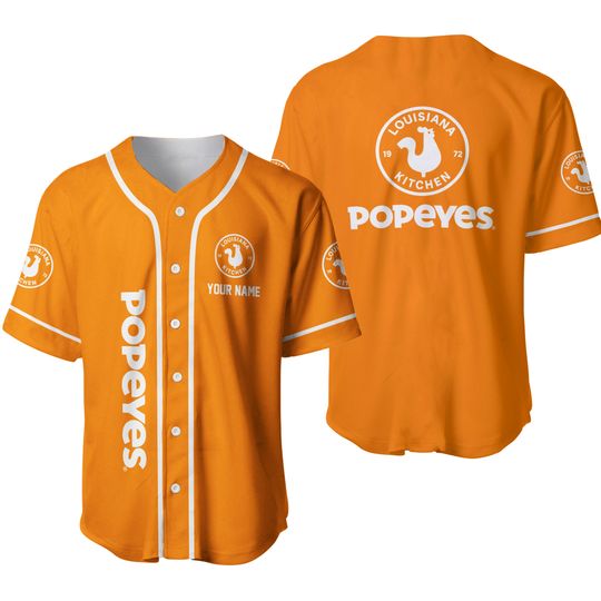 [Custom Name] Popeyes-Orange Jersey For Men And Women, Best Gift!