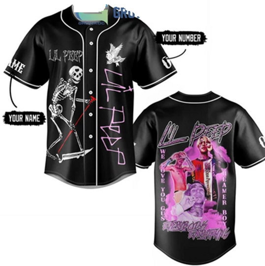 Lil Peep Everybody Everything Personalized Baseball Jersey