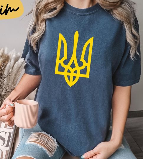 Ukraine Trident Tshirt, Ukrainian Icon T-shirt, Zelensky Shirt, Ukraine Support T-shirt, Ukraine Patriotic Gift T-Shirt