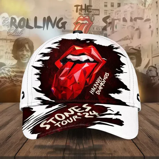 Rolling Stones Hackney Diamonds Tour 3D Cap – Concert Edition, Simple Cotton Cap