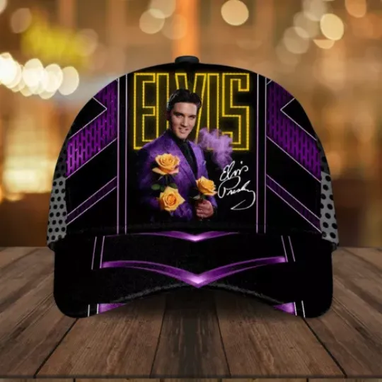 Elvis Presley Classic Cap – Vintage Rock Style, Adjustable Strapback Cap