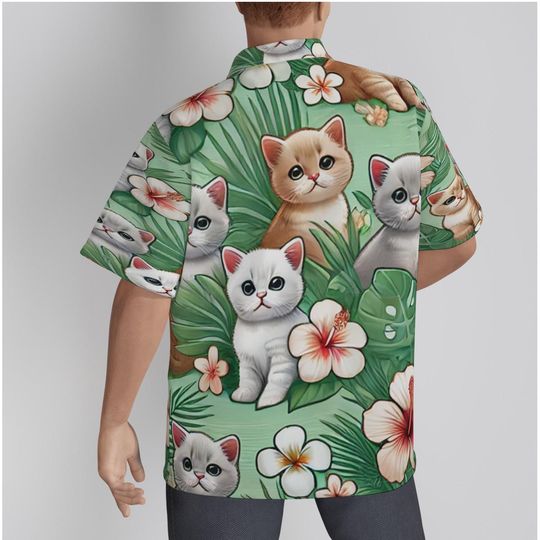 Unwind Kittens Cats Shirt Flowers Hawaiian Shirt Premium Products
