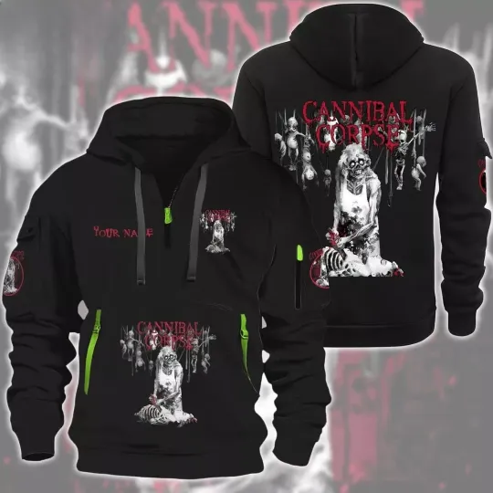 Cannibal Corpse Personalized Quarter Zip Heavy Hoodie