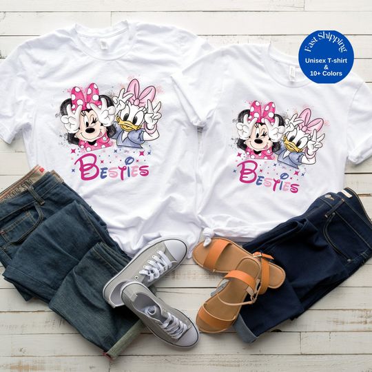 Minnie and Daisy Shirt, Disney Besties Shirt, BFF Matching Shirt , Disney Birthday Shirt, Girl Minnie Shirt, Girl Daisy Shirt , Disney Tee