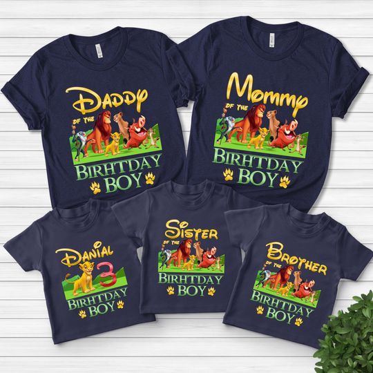 Lion King Birthday Shirt, Lion King Party Shirt, Personalized Lion Shirt, Simba Birthday Shirt, Disney Lion King Shirt
