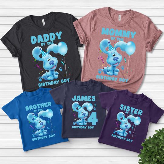 Blues Clues Birthday Shirt, Blue Dog Family Shirt, Blue Dog Family Matching Birthday Shirt , Birthday Shirt , Family Party Shirt