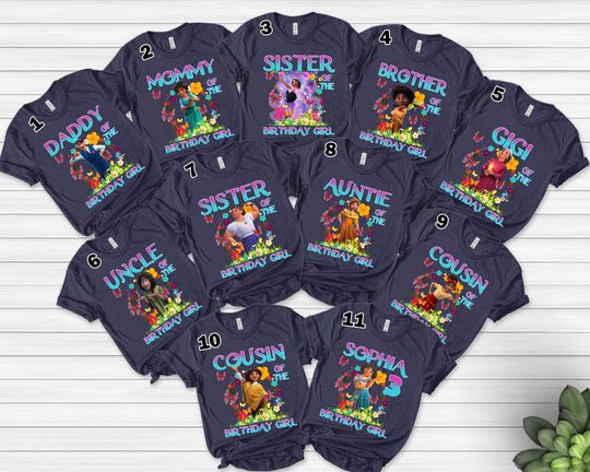 Disney Encanto Birthday Girl Shirt, Madrigal Family Shirt, Encanto Shirt, Mirabel, Isabela, Bruno, Camilo, Disney Birthday Trip
