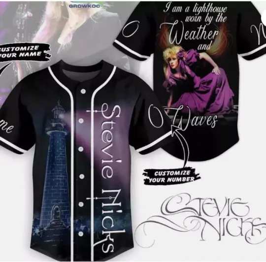Stevie Nicks I Wanna Be The Lighthouse baseball jersey