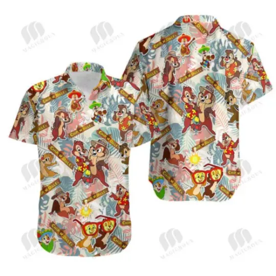 Beautiful Chip and Dale Enjoy Your Summer Time HAWAIIAN Shirt