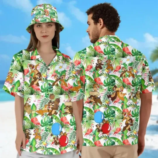 Chip And Dale Jungle Vibes 3D HAWAII SHIRT