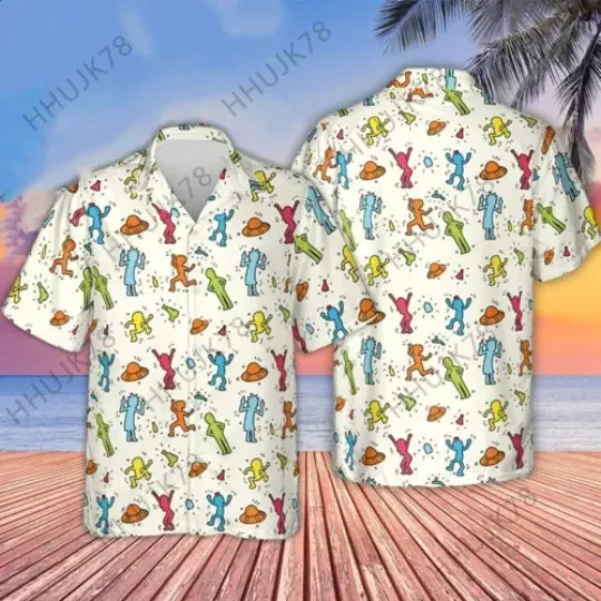 Rick-Haring Rick and Rickandmorty Pop Art Pattern Hawaiian shirt