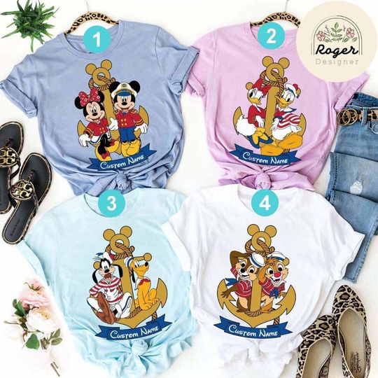 Personalized Mickey and Friends Chip Dale Disney Cruise Shirt, Disney Family Cruise Vacation 2025, Disney Wish Dream Magic Wonder Fantasy