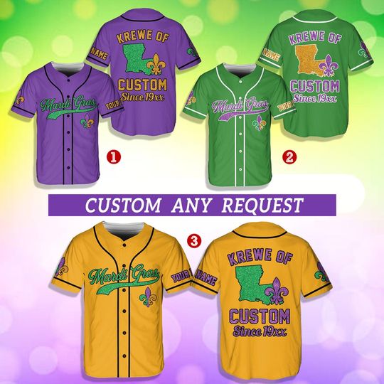 Personalized Mardi Gras Baseball Jersey, Custom Mardi Gras Krewe Lobster Since 19xx Baseball Jersey Shirt, Gift For Family Matching