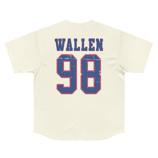 Baseball Jersey, 98 Braves, Wallen Jersey, Wallen '98 Braves Jersey, Braves 98 Jersey, Wallen Country Music Jersey, 98 Braves Jersey