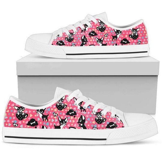 Chihuahua, Women's Sneakers,  Low Top, Sneaker Shoes, Sporty, Summer Shoes, Fashion Sneakers, Casual Womens Shoes, Tie Sneakers