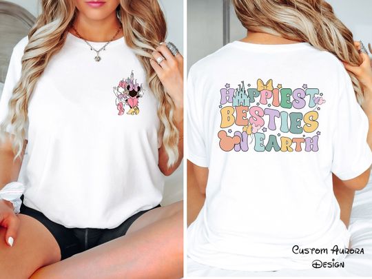 Minnie and Daisy Shirt, Happiest Besties On Earth Shirt, Magical Kingdom Shirt, Disney Besties Shirt, Girls Trip TShirt, Disney Girls Shirt