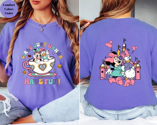 Girls Just Wanna Have Fun Shirt, Disney Besties Shirt, Disney Minnie and Daisy Tee, Girls Trip Shirt, Vacay Mode Shirt