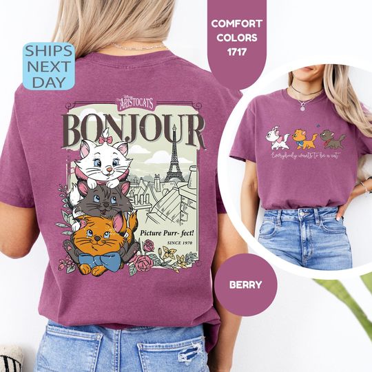 Disney The Aristocats Bonjour Since 1970 Shirt, Everybody Wants To Be a Cat Tee, Family Vacation Shirt