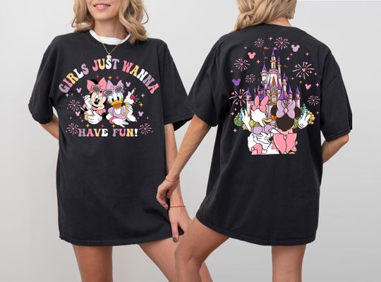Disney Minnie Daisy Summer Png, Family Girls Just Wanna Have Fun PNG, Disney Besties PNG, Disneyworld Minnie And Daisy PNG, Disney Summer