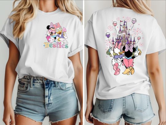 Minnie And Daisy Besties Shirt, Disney Girls Adventure Tee, Magic Kingdom Shirt, Disney Friends Matching Tee, Besties Shirt, Best Friends