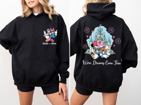 Custom Minnie and Daisy Besties Hoodie,Magical Kingdom Hoodie,Besties Hoodie,Disney Friends Hoodie,Trendy Disneyland Best Friends Hoodie