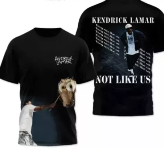 Kendrick Lamar Not Like Us Tour 2025 3D shirt