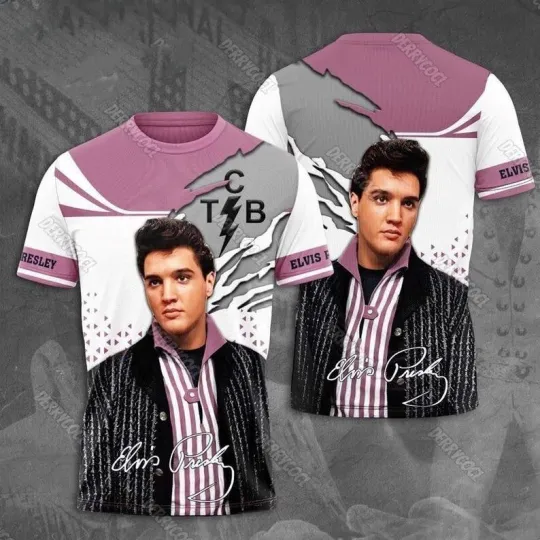 Elvis Presley 3D Shirt Elvis King Of Rock And Roll Tee Tour Concert 3D TShirt